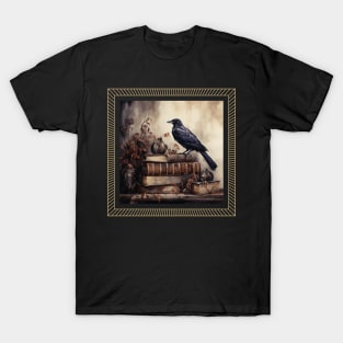 Raven and books T-Shirt